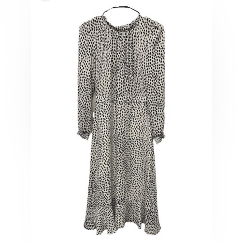 J. Crew Polka Dot Long Sleeve Dress, Sz 14